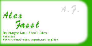 alex fassl business card